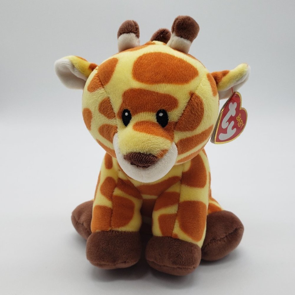 RETIRED! BABY TY "Gracie" Ultra Soft Giraffe Stuffed Animal - AS IS